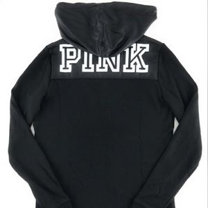 VS pink black half zip windbreaker hoodie